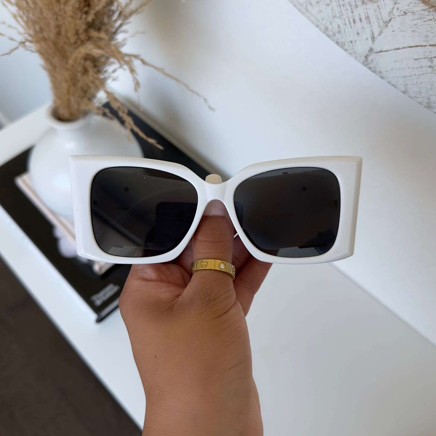 ROSANNA SUNGLASSES - WHITE/GOLD