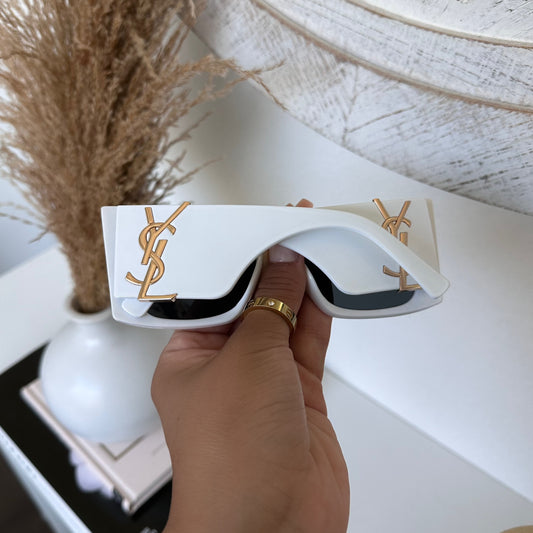 ROSANNA SUNGLASSES - WHITE/GOLD