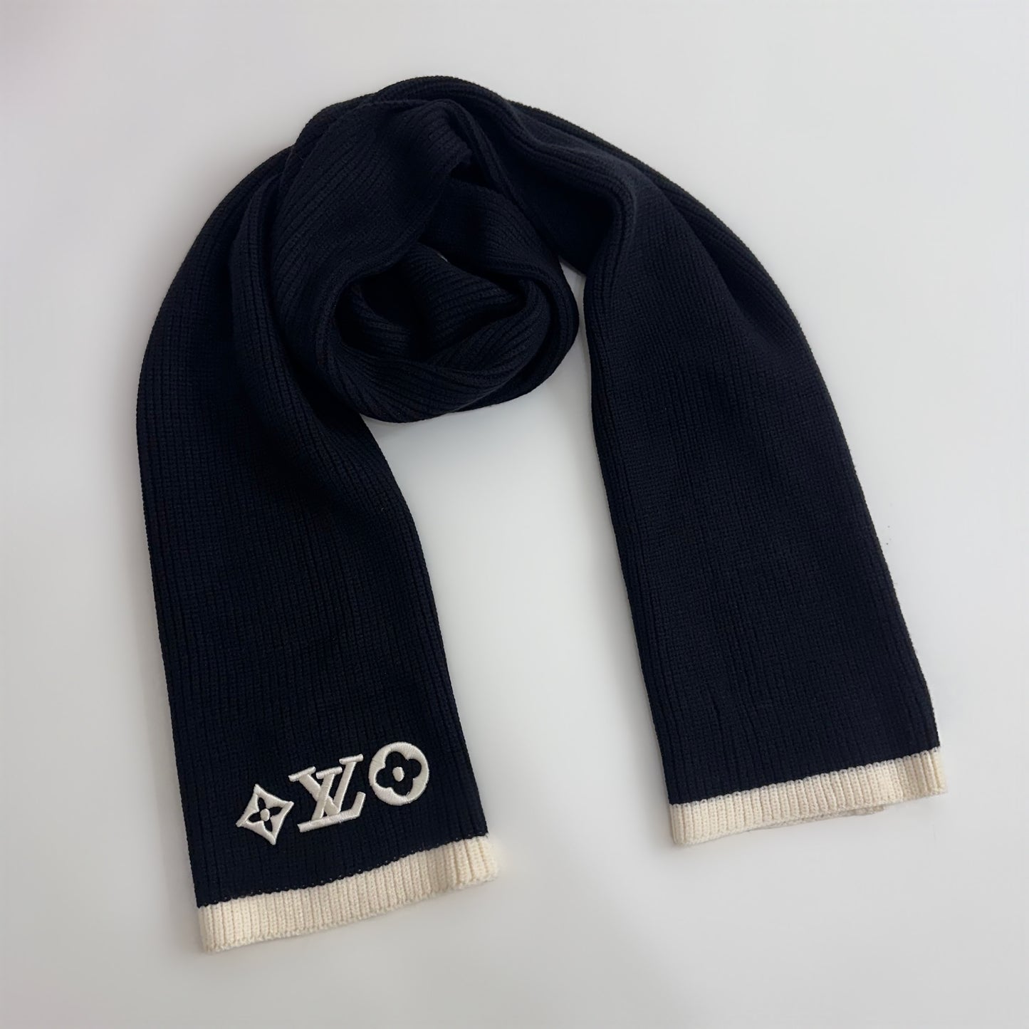 OTTAVIA KNIT SCARF - BLACK