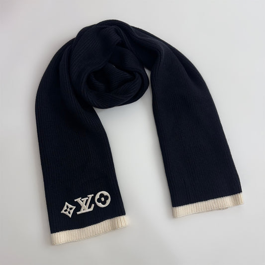 OTTAVIA KNIT SCARF - BLACK