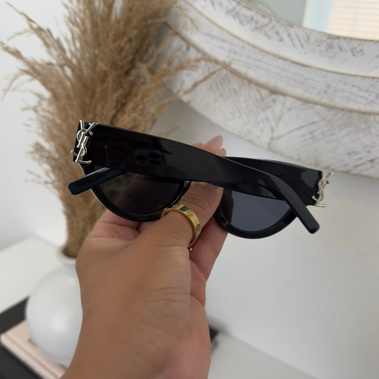 LUCIA SUNGLASSES - BLACK/SILVER
