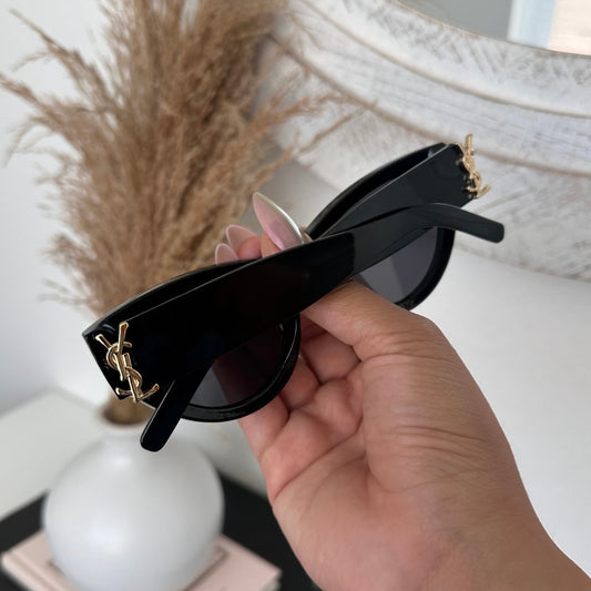 LUCIA SUNGLASSES - BLACK/GOLD