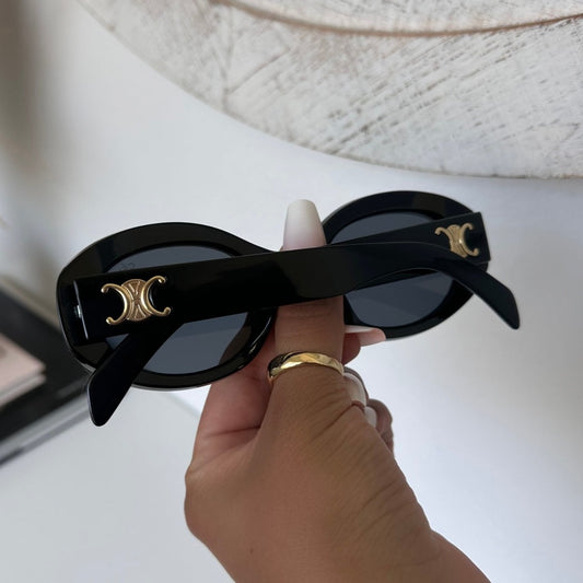 AUBREY SUNGLASSES - BLACK/GOLD